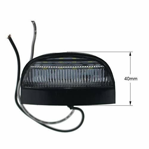 3″x1.6″ Surface-Mount 4 LED Trailer License Plate Lights Black 10V-30V DOT/SAE
