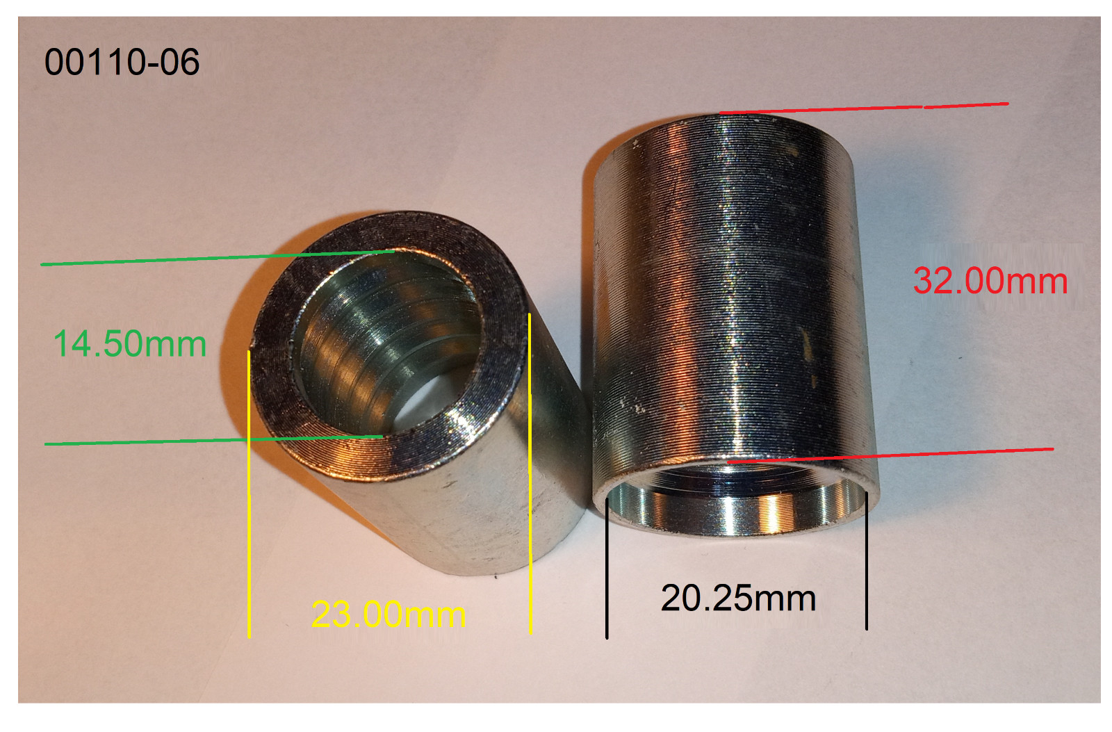 M16 x 1.5 Metric hydraulic fitting Straight Swivel Femal, 20411-16-06 & 00110-06