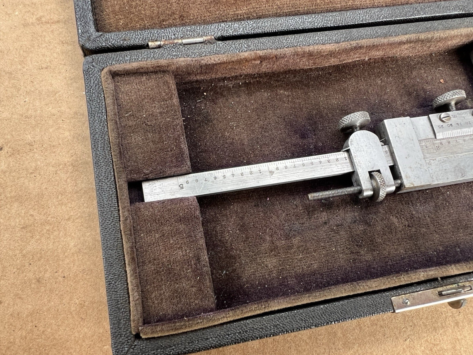 🇺🇸Vintage Brown & Sharpe No. 600 Vernier Depth Micrometer Gauge 5” Case🇺🇸