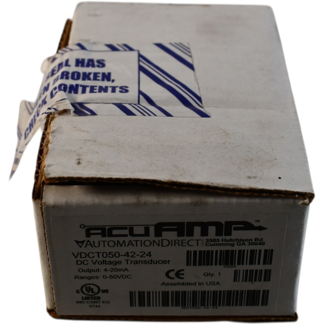 NEW Automation Direct AcuAMP VDCT050-42-24 DC Voltage Transducer 0-50VDC 4-20mA