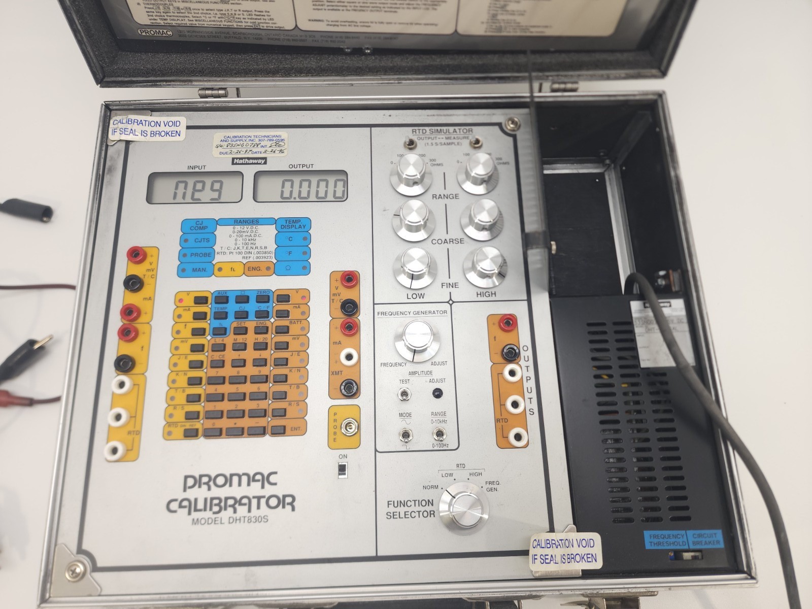 Promac Calibrator Model Number # DHT830S In Blue/Silver Carrying Case