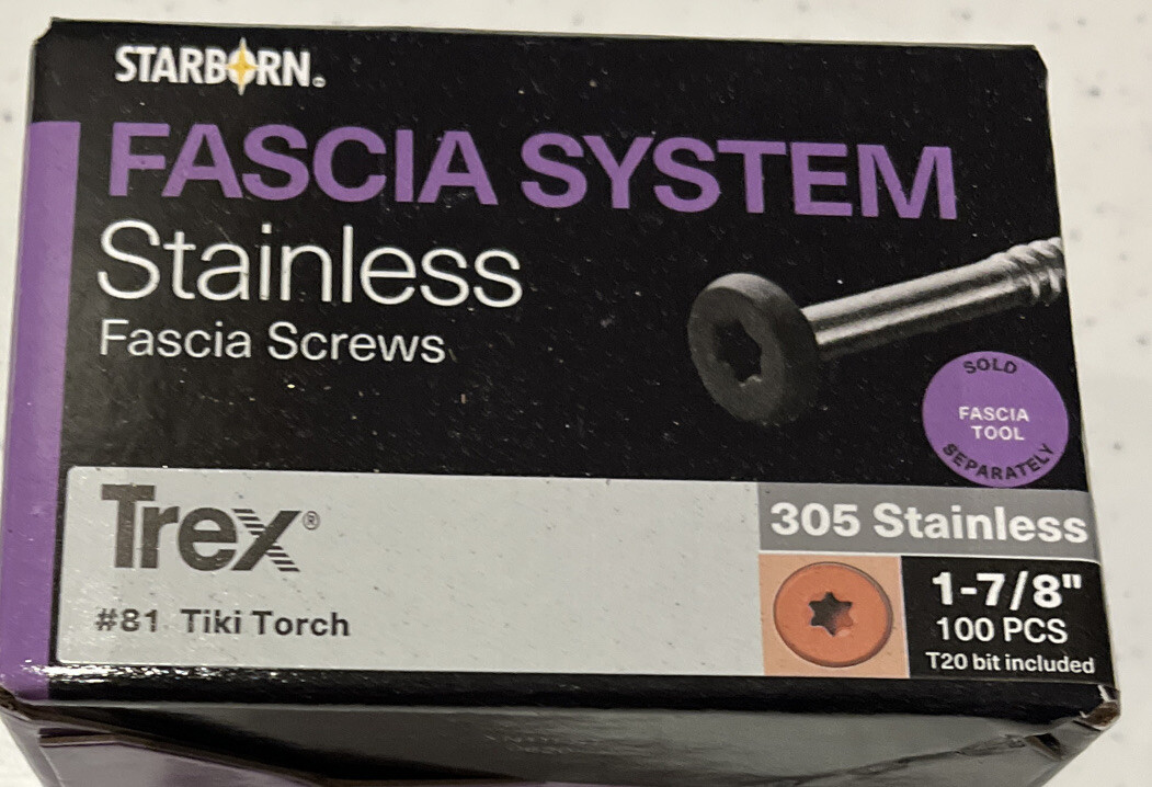 STARBORN Fascia System for TREX 1-7/8″ 305 Stainless Screws #81 Tiki Torch