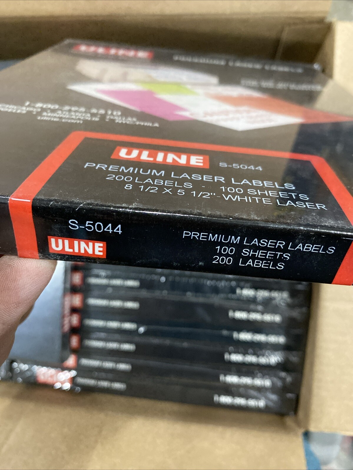 Uline 200 Premium Laser Labels S-5044 8 1/2 x «5 1/2 White NEW & SEALED