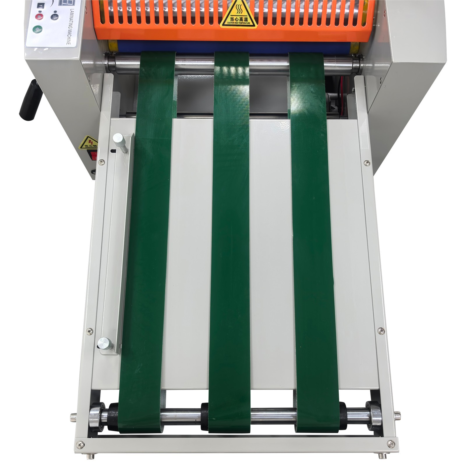 110V 32CM/12.6″ Vertical Roll Laminator Machine with Conveyor Belt, Cold Hot Ste