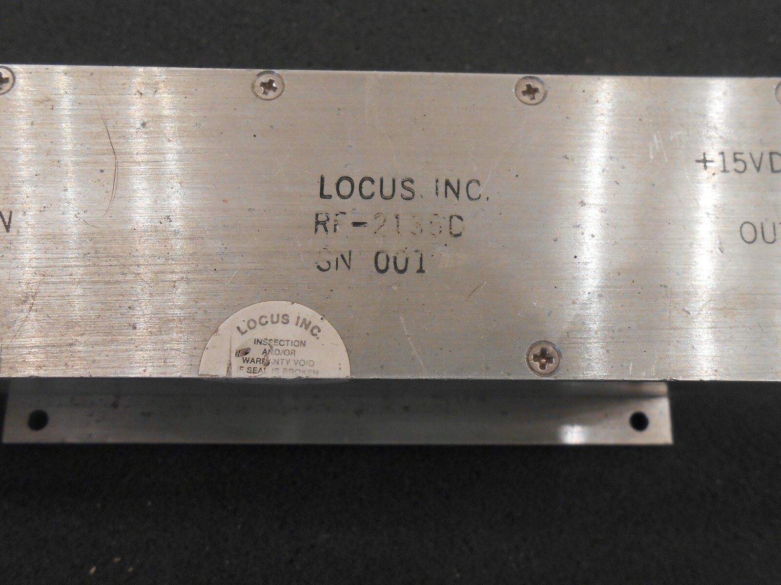 KU BAND LNA, LOCUS / KAMAN, MODEL RF-2135C. 11.7-12.2 GHz