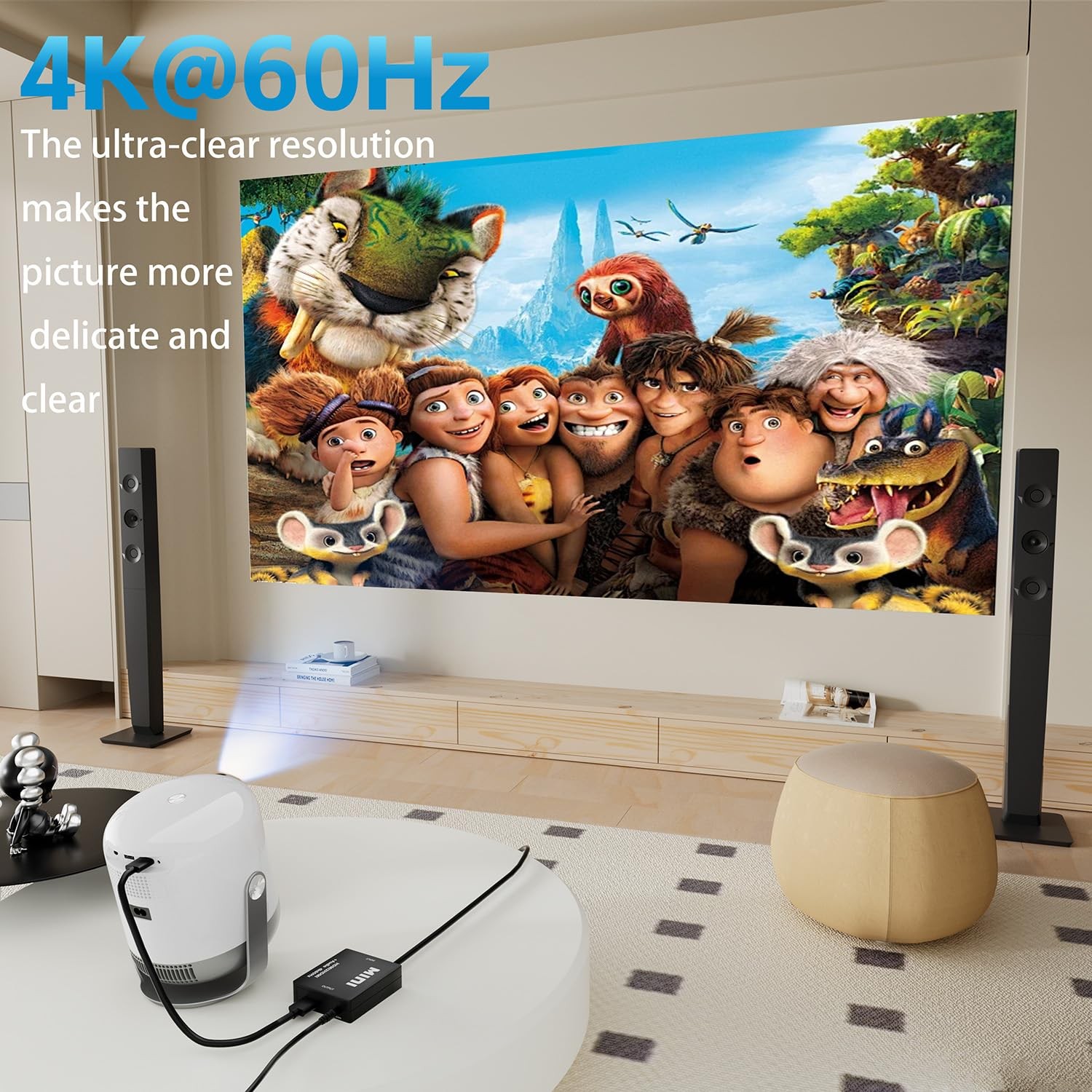 4K 60Hz HDMI Audio Extractor Converter, HDMI to 3.5mm AUX Audio Adapter