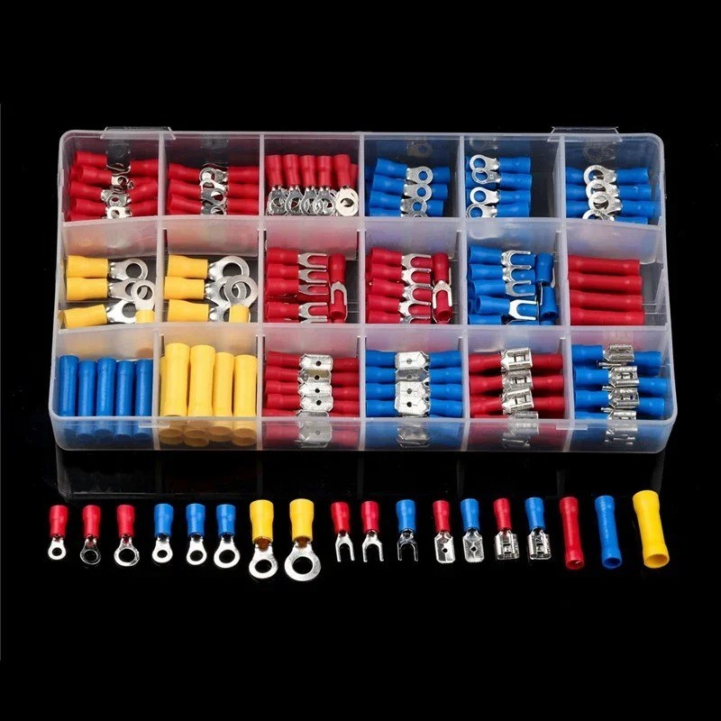 102/280/300/480PCS Wire Connector Kit Male Female Insulated Crimp Terminals Spad