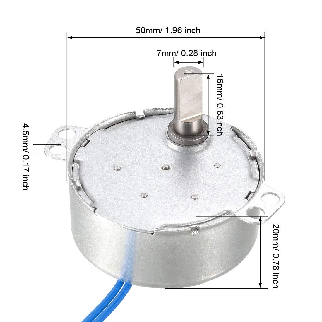 uxcell Synchronous Synchron Motor AC 100-127V 4W 5-6RPM/MIN 50-60Hz CCW for Hand