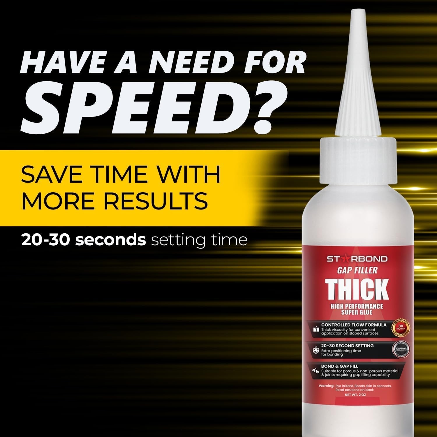 Starbond 2 oz. Thick Super Glue (Premium Cyanoacrylate CA Glue)