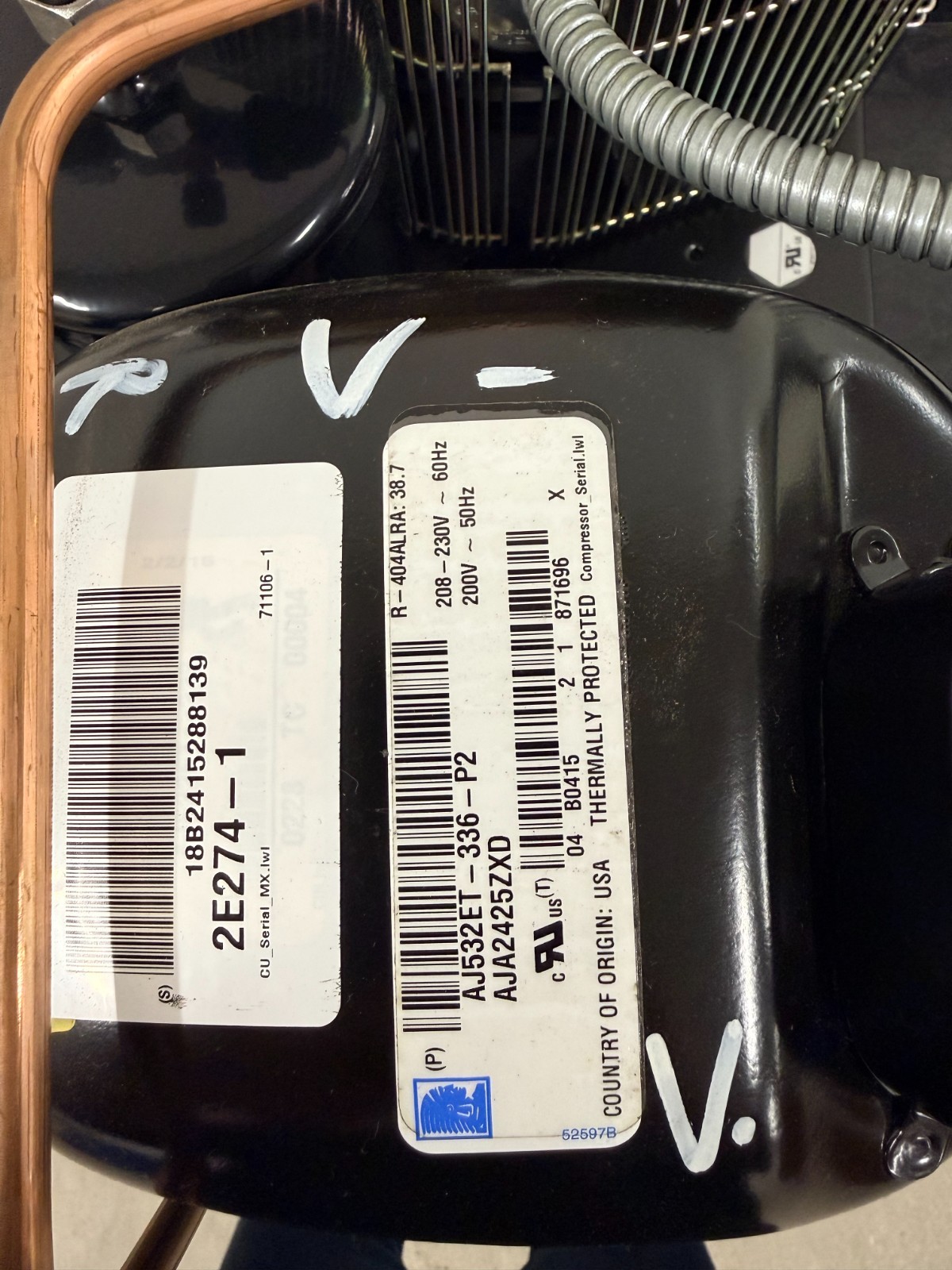 OMNITEAM/TECUMSEH COND-UNIT-AJA2429-ZXDXB 208.V-1 PH-1/2-HP- R404A- INDOOR- NEW