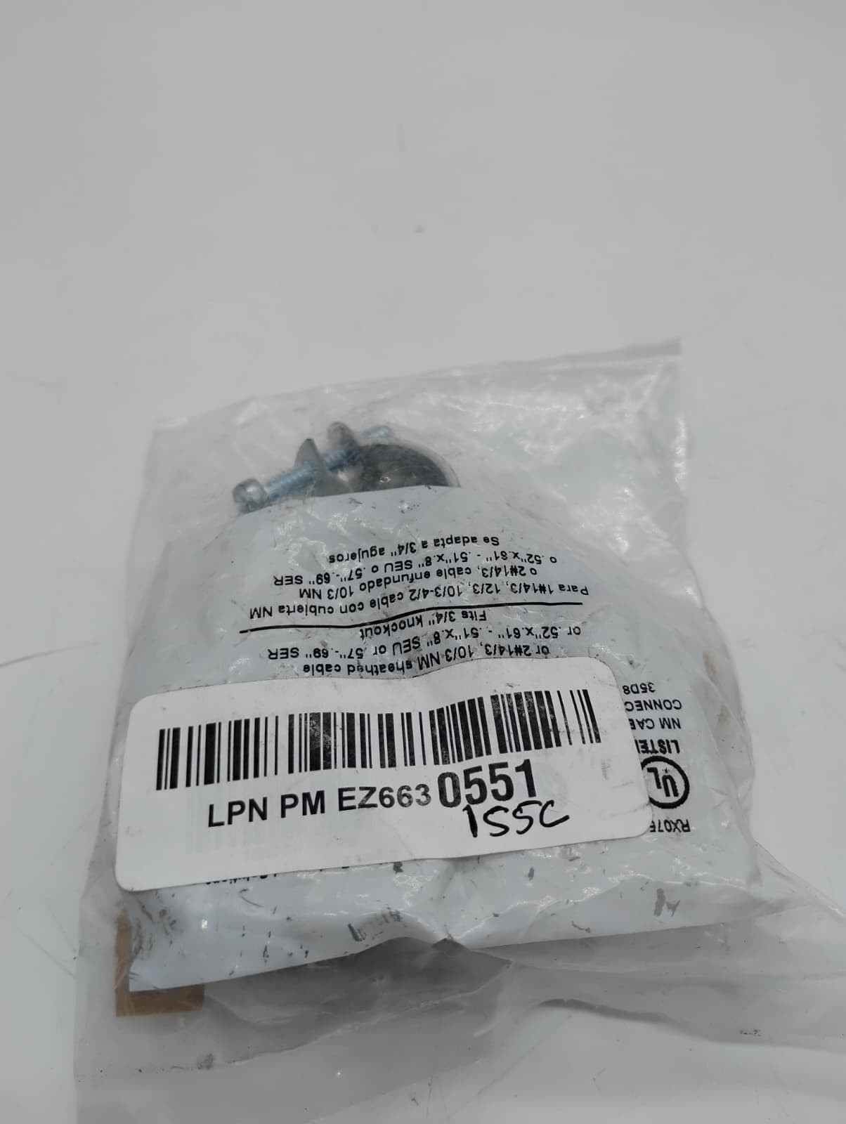 Sigma ProConnex 44660 3/4” NM SE Clamp Type Cable Connector Zinc 3 Pack UL