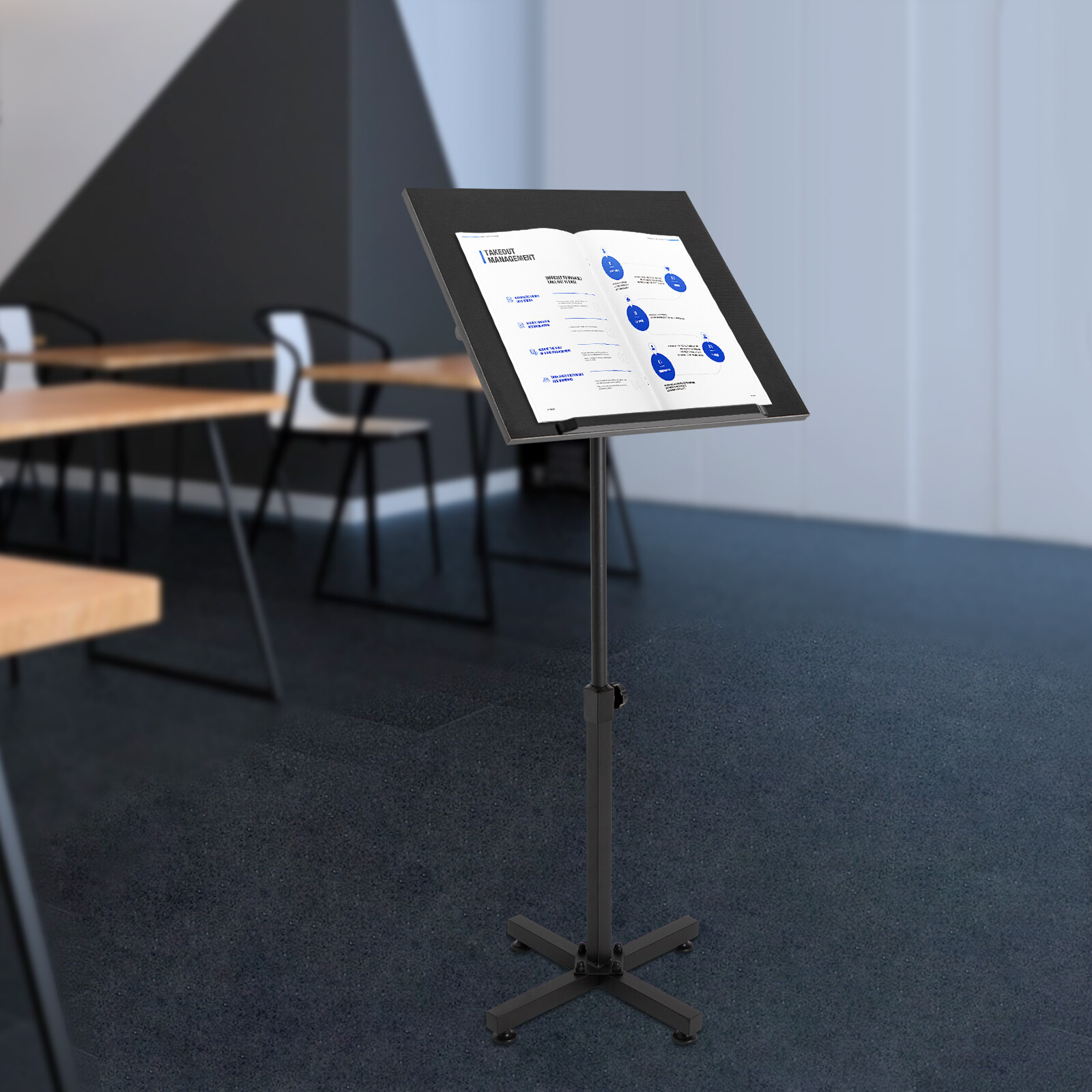 Classic Portable Lectern Podium Stand Height Adjustable Pulpitos Para Iglesias