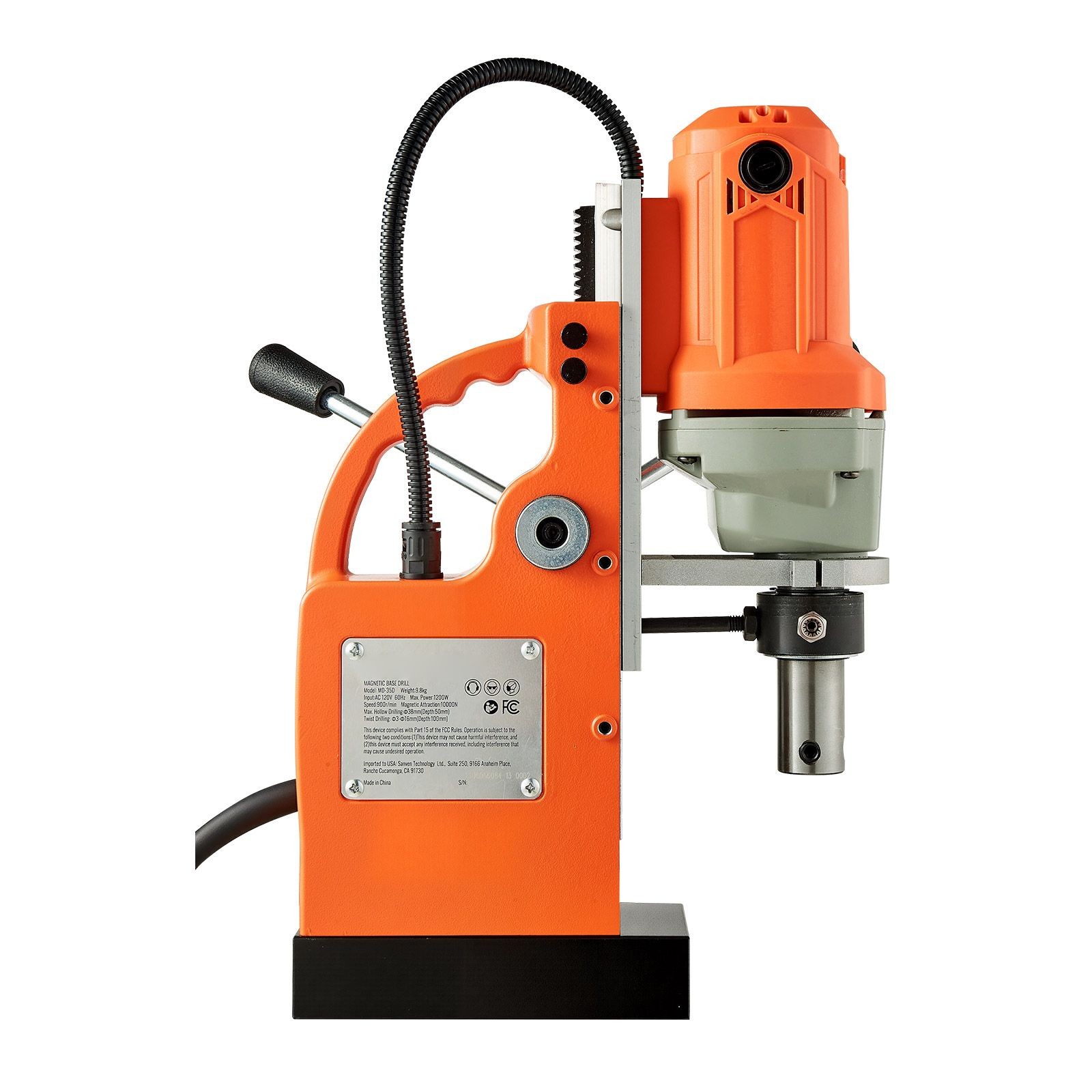 1200W Magnetic Drill Press 1.5in Bore 900RPM Weldon Shank, 2248lbf Force