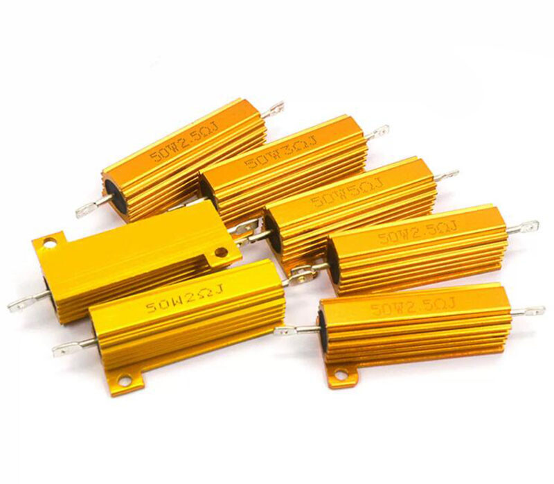 RX24 High-power Cement Resistor 50W/100W Gold Aluminum Shell 0.1-1k Ohm 0.1Ω-1kΩ