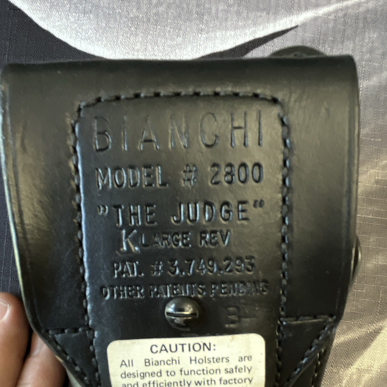 Bianchi Model 2800 «The Judge» Black Leather Holster, MPN 2800