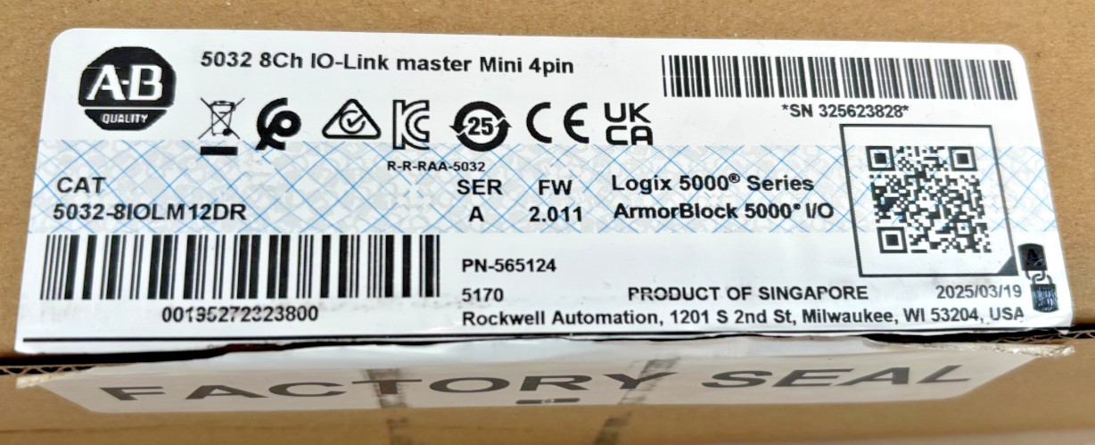 Allen Bradley 5032-8IOLM12DR – 5032 8ch IO-Link Master Mini 4pin – NEW