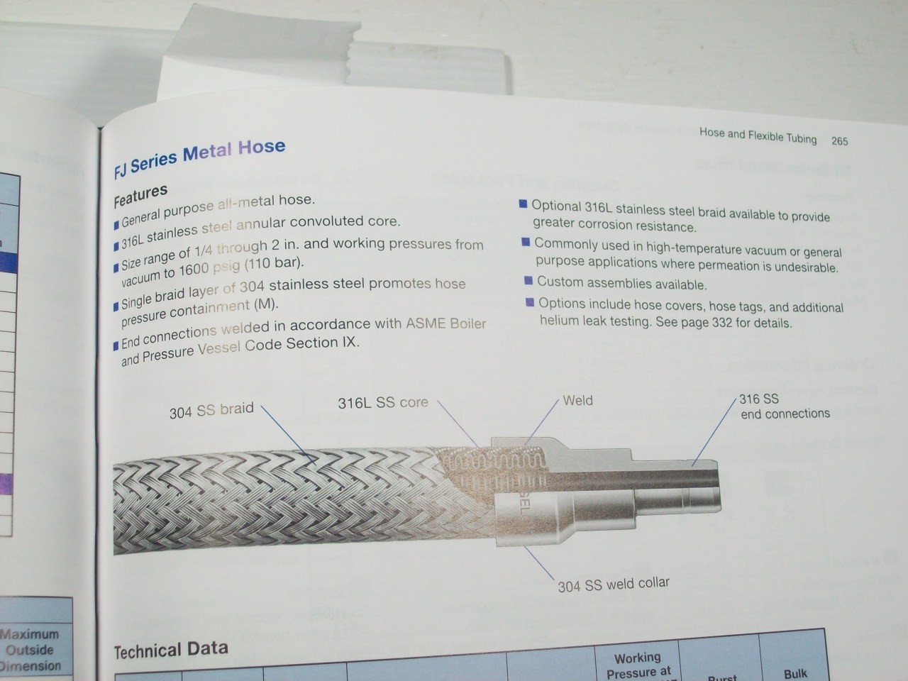 1- Swagelok FJ Series Metal Hose, 1/2″, 20′, SAE 37° (JIC), SS-FJ8AS8AS8-240