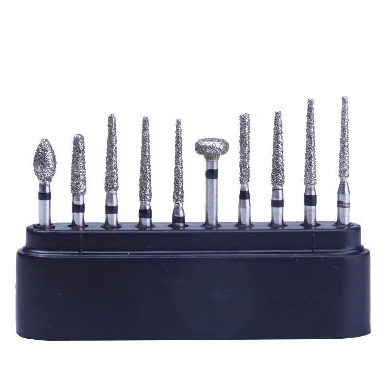 17 Type AZDENT Dental Diamond Burs Polishing Drills Kit for High Speed Handpiece