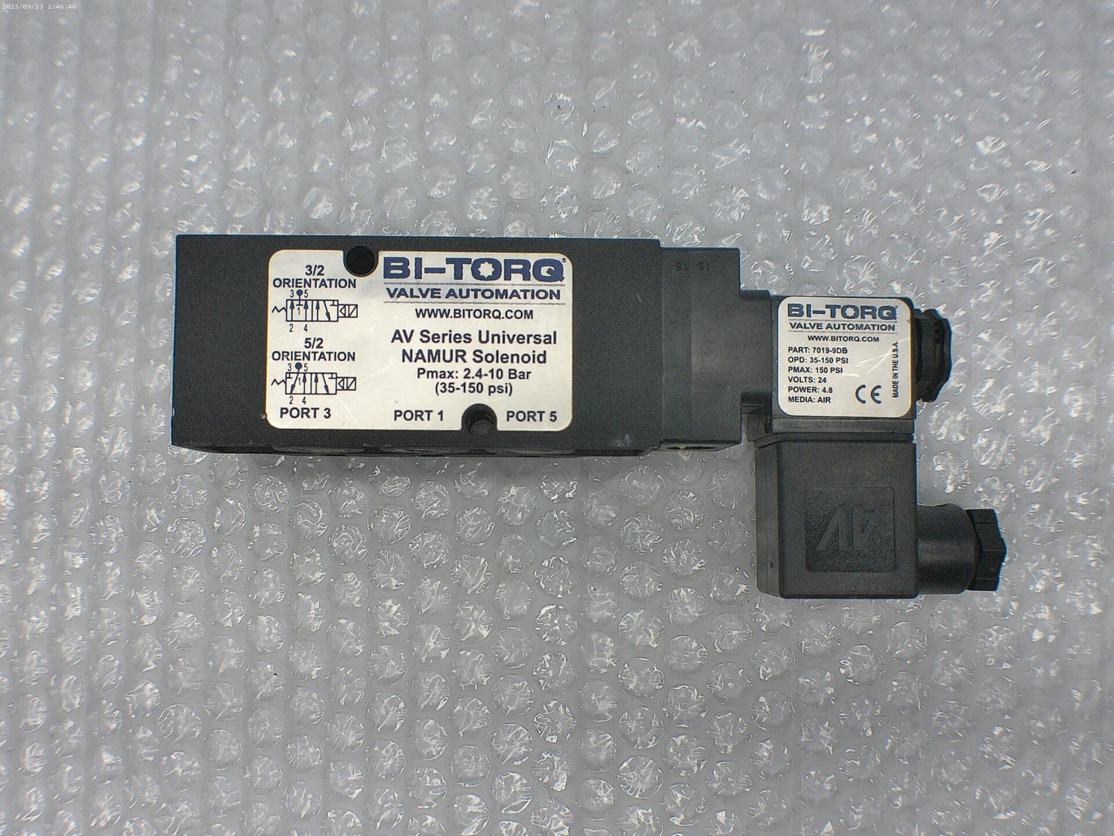 BI-TORQ AV SERIES UNIVERSAL NAMUR 7019-9DB SOLENOID VALVE COIL NSNP