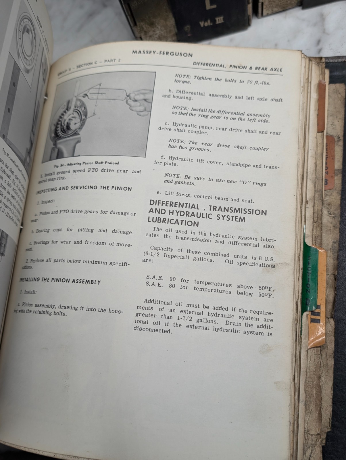 Massey-Ferguson Technical Maintenance Service Manual 5 Volumes Tractors+ MF 1969