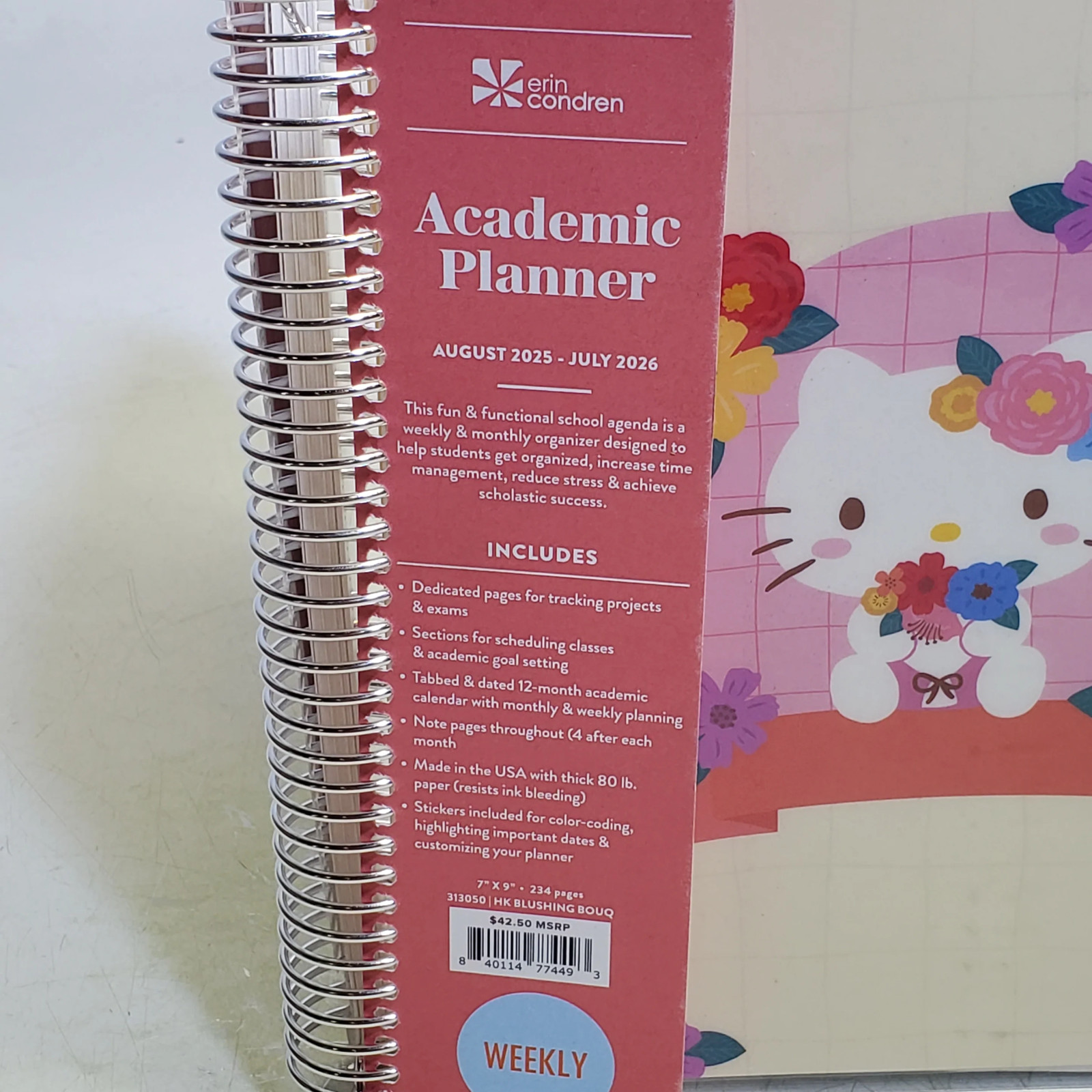Erin condren Hello Kitty 2025-2026 Academic Planner 840114774493