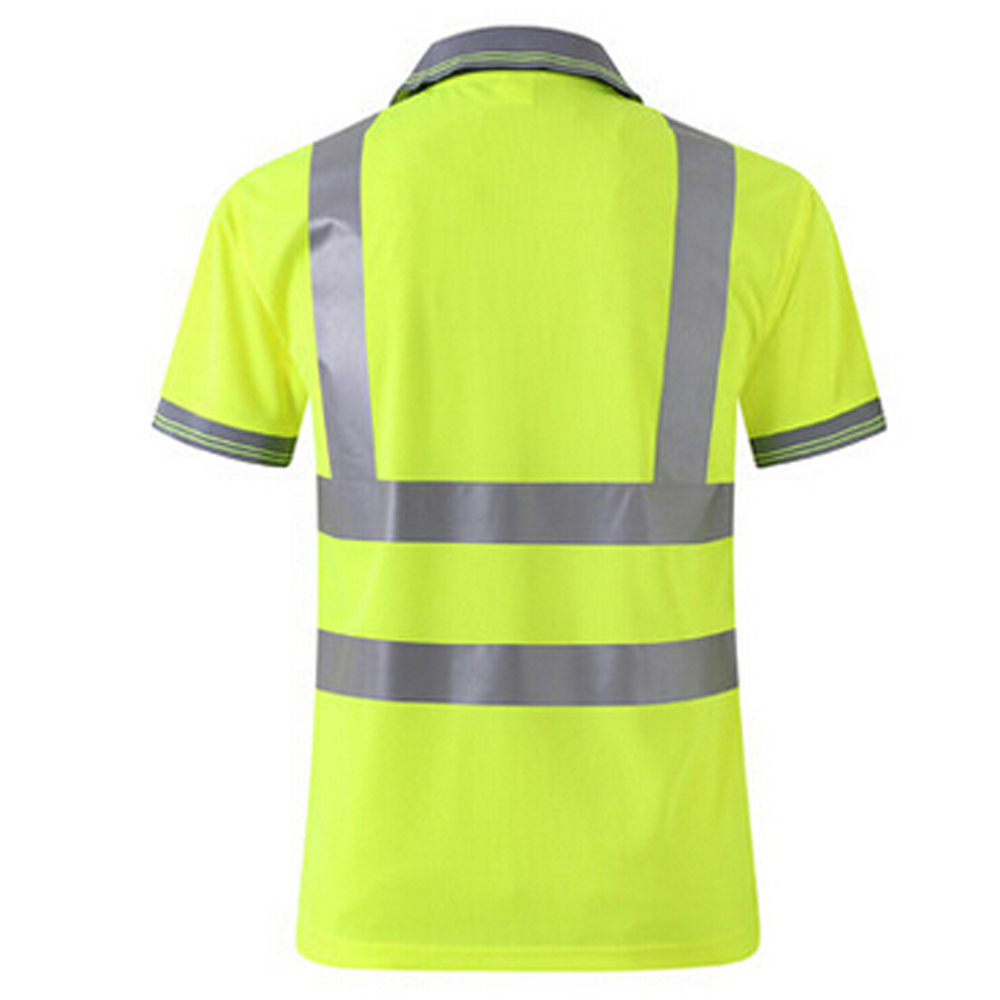 CNSS Mens High Visibility Reflective Fast Drying Night Sport T-shirt Safety Vest