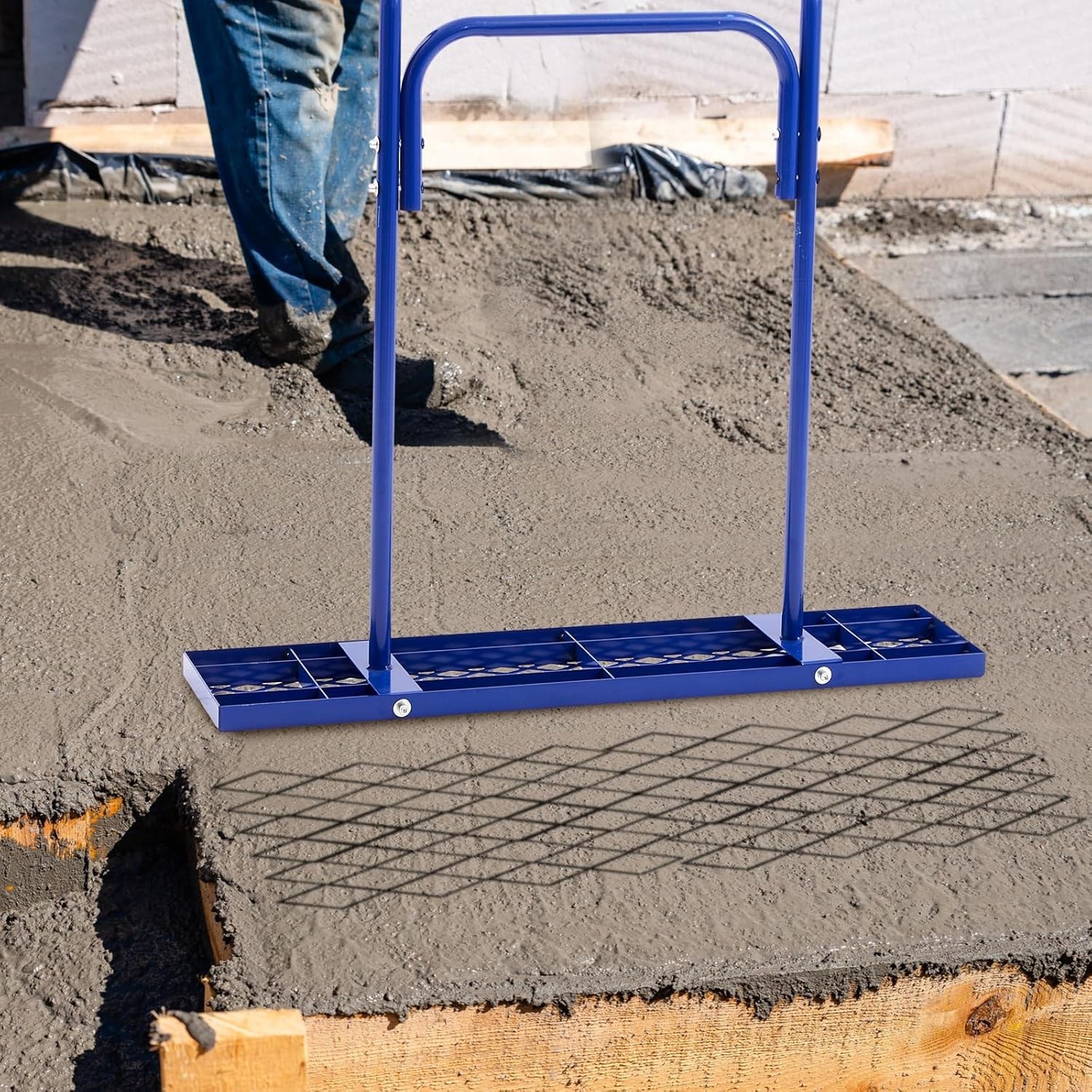 36″ Concrete Tamper with 33.8″ Handle for Effortless Compaction