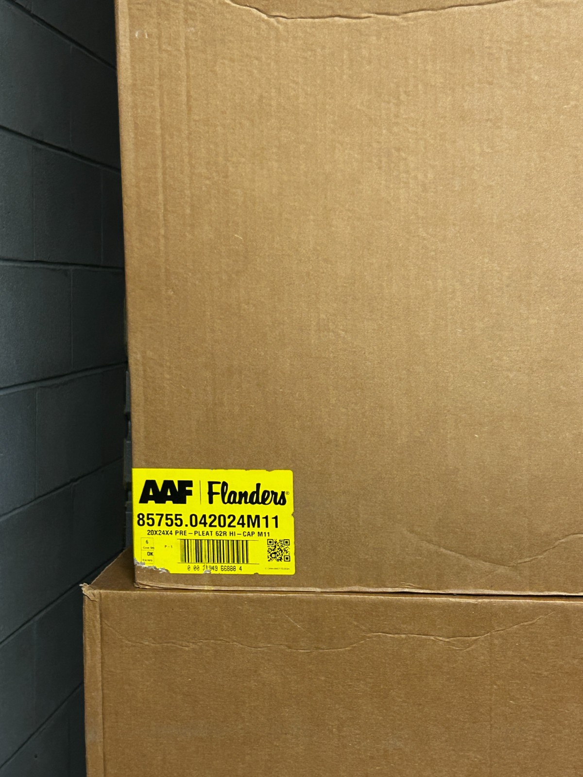 Flanders Air Filters 20” x 24” x 4” Boxes Of (6) Merv 11