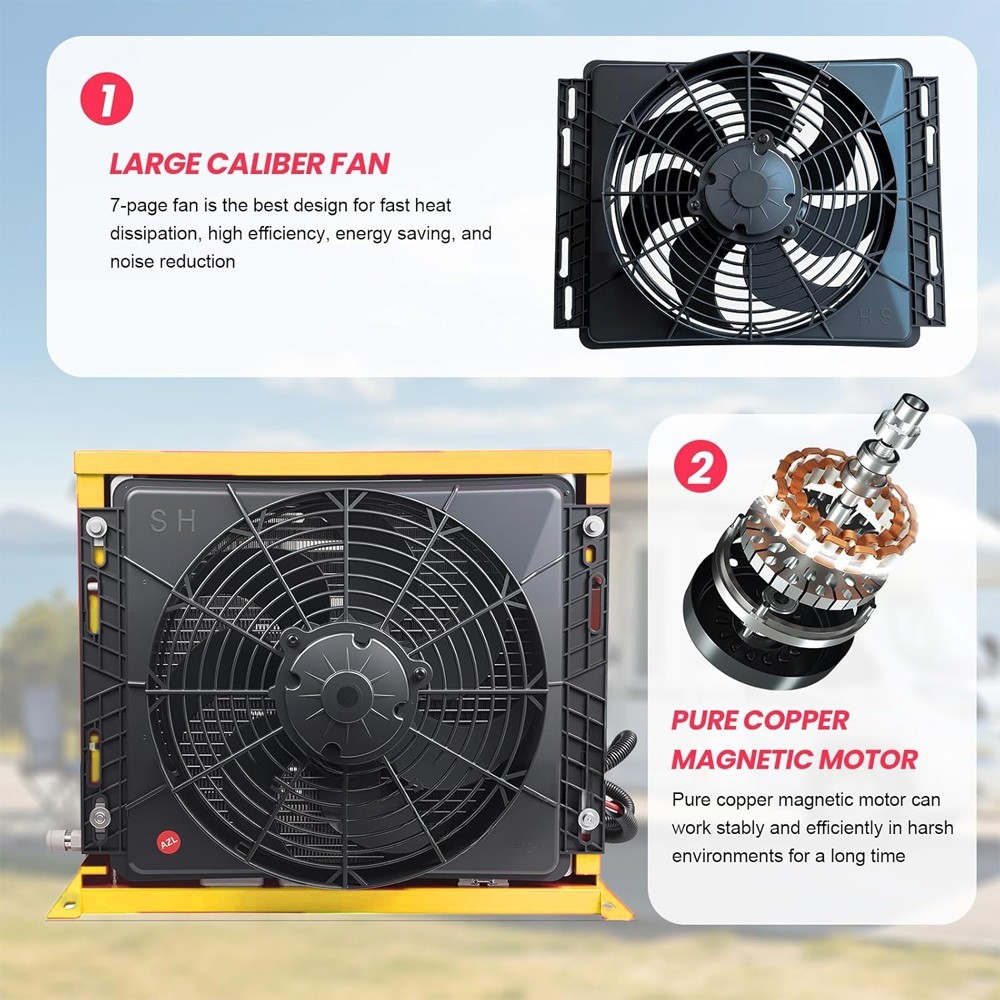 12V 11000 BTU Truck Air Conditioner Split AC For Semi Trucks Bus RV Caravan US