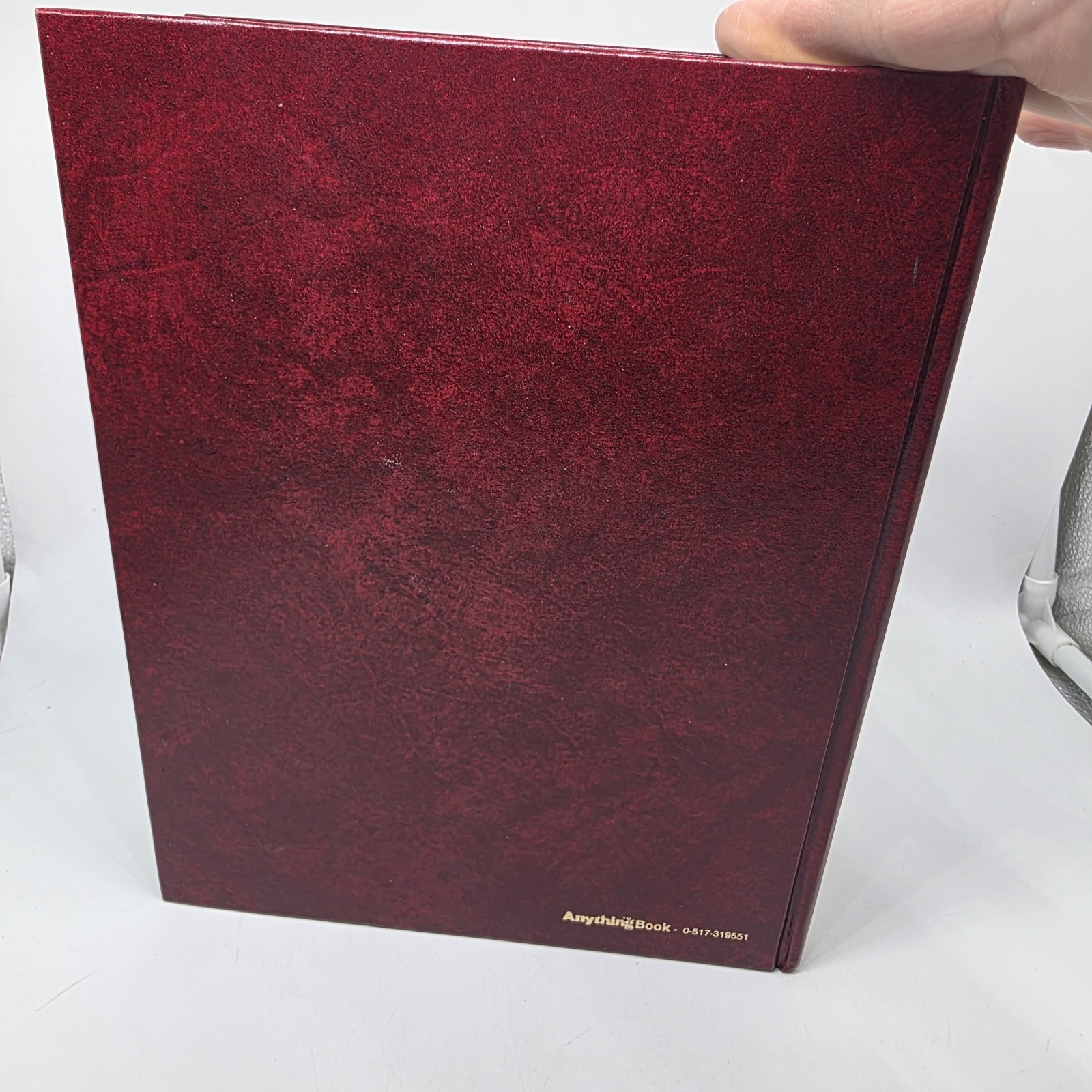 Vtg Anything Book™️ Hardcover Blank Journal Unlined Unruled Sketch Art Deco Red