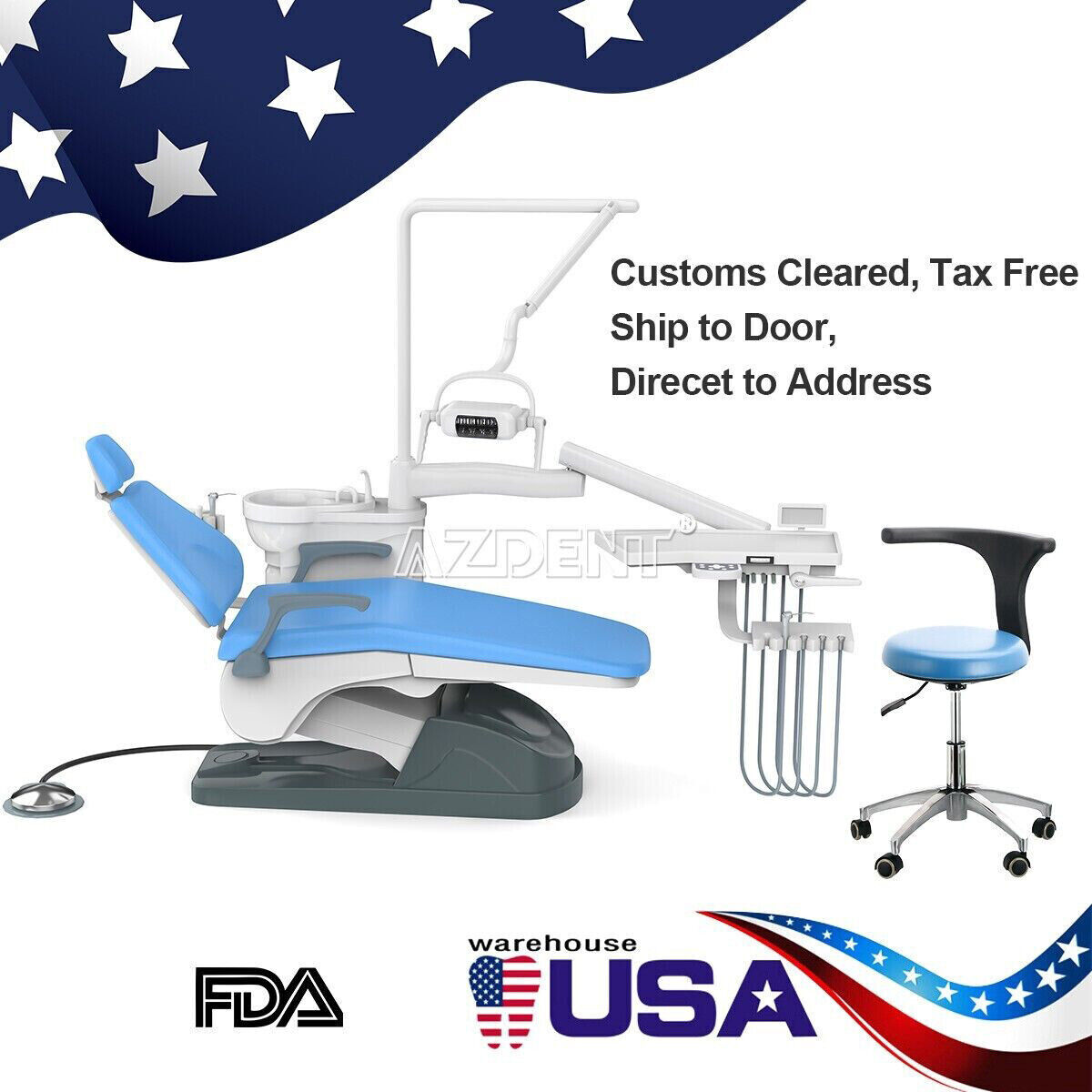Dental Unit Chair DC Motor Computer Control/Delivery Suction Unit Air Compressor