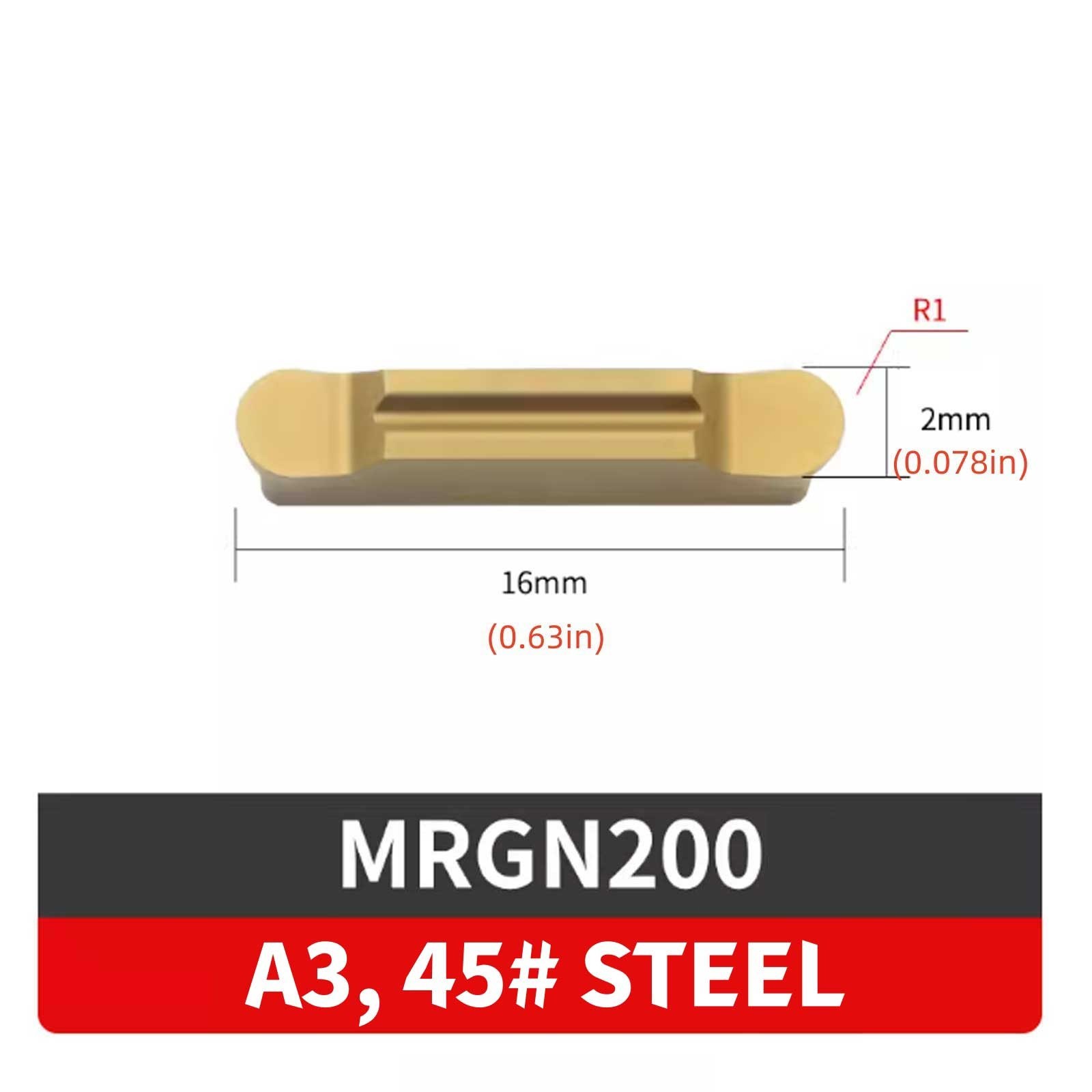 Lathe Grooving Tool round head Cut-Off MRGN200 Carbide Inserts For MGEHR
