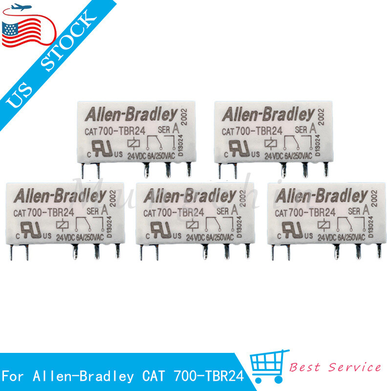 5Pcs 6A 5Pin 24VDC General Purpose Power Relay For Allen-Bradley CAT 700-TBR24