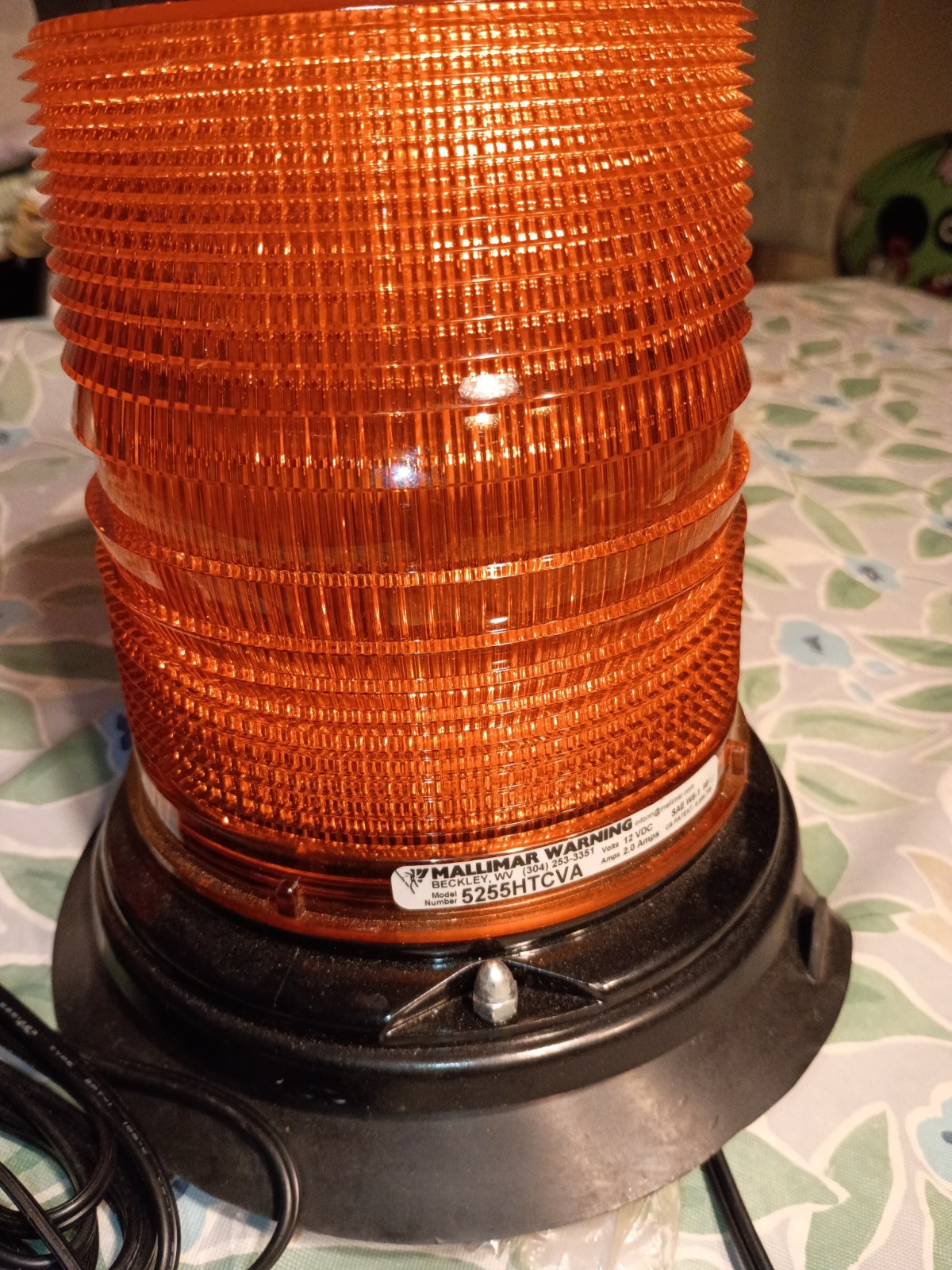 Mallimar Warning Model 5255HTCVA Strobe Amber LED Beacon Light