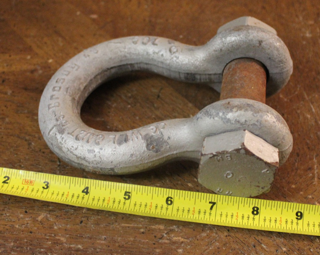 Crosby 1″ Bolt on Type Anchor Shackle 8-1/2 Ton Hot Dipped Galvanized G-2130