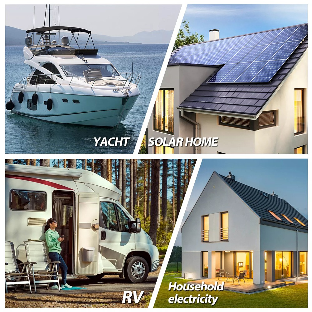 12V 200Ah LiFePO4 Lithium Battery Deep Cycle Built-in BMS for Solar RV Off-Grid