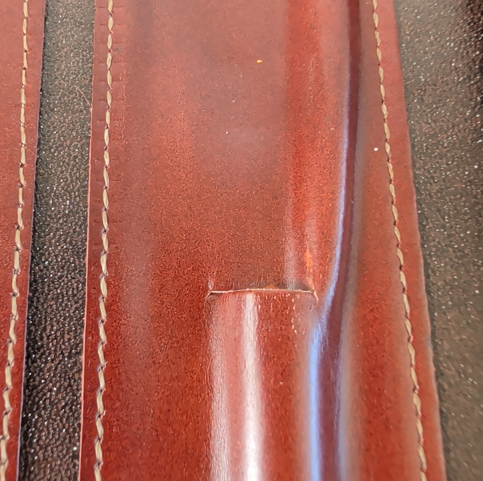 Vintage BOSCA Brown Full Grain Leather Planner Organizer Notebook (9” X 6”)