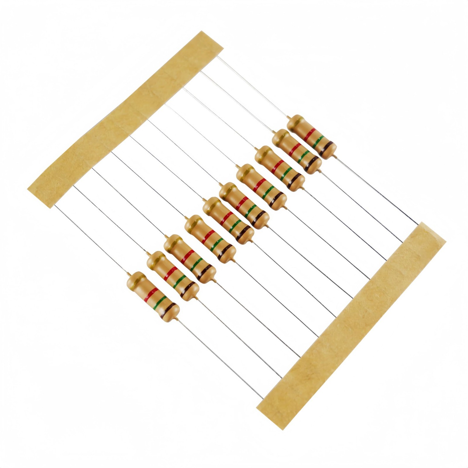 1200 Pieces Carbon Film Resistor Kit 1 Ohm to 1M Ohm 1W 5% Assortment Pack