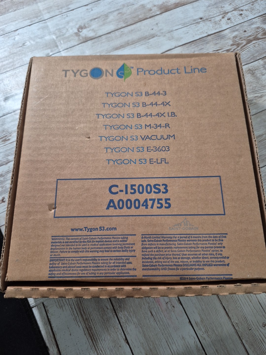 Tygon ACF00002 Tubing E-3603. See Label