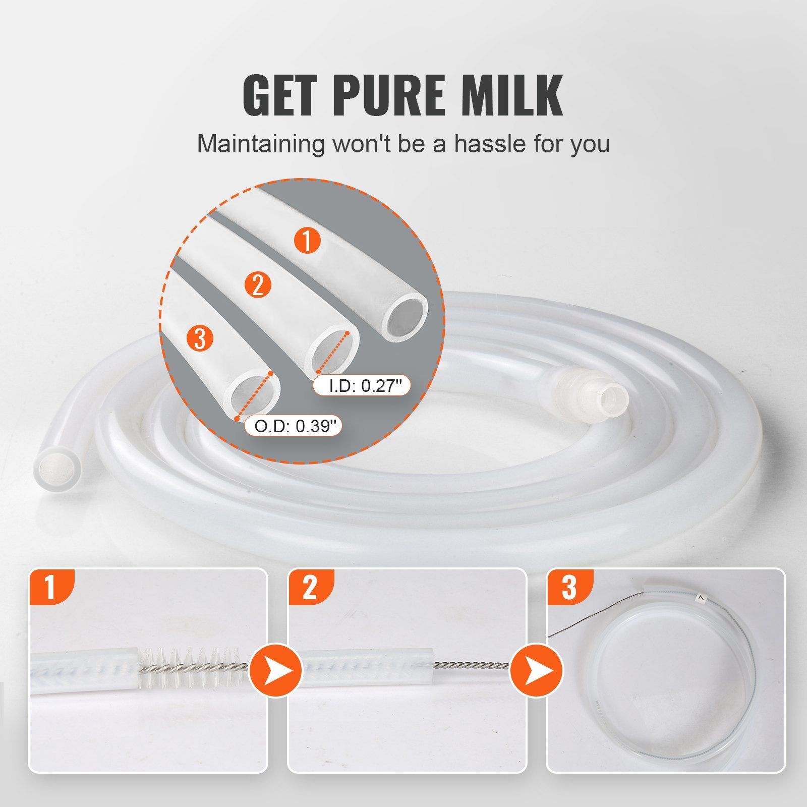 Automatic 6L Goat Milking Machine Electric Vacuum Pulsation 45-50kPa Adjustable