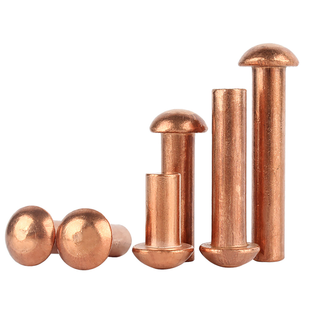 M1.5 M2 M2.5 M3 M4-M8 Solid Copper Round Pan Head Rivets Nut Hammer Rivet DIN660