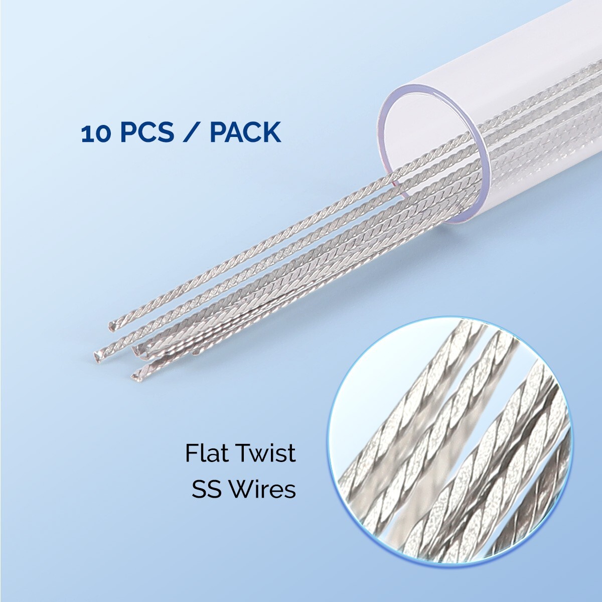 Dental Orthodontic Lingual Retainer Wire Flat Straight Twist Wires 0.010*0.028