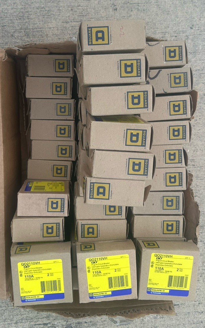 Brand New in Box Square D QO2110VH Circuit Breaker 110A 2-Pole 120/240v