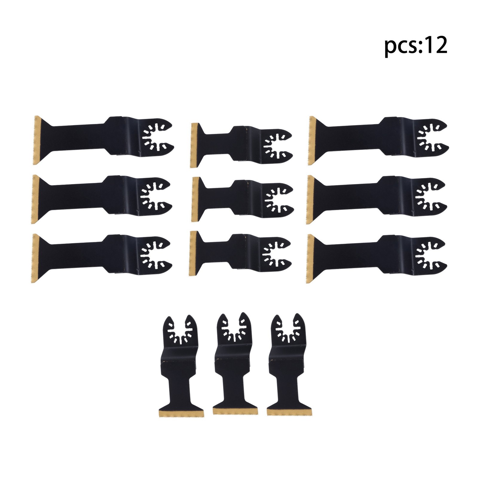 12PCS TITANIUM OSCILLATING SAW BLADES EXTENDED METAL CUTTING BLADES