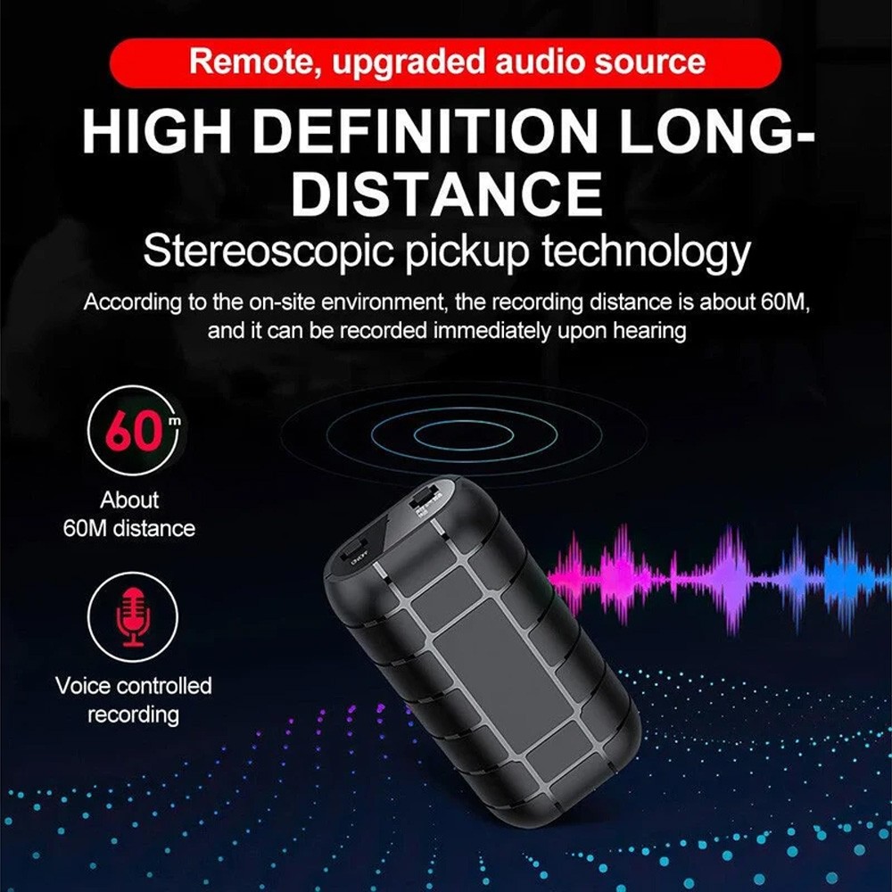 64GB Portable Voice Activated Recorder for Lectures & Meetings, Audio Recording