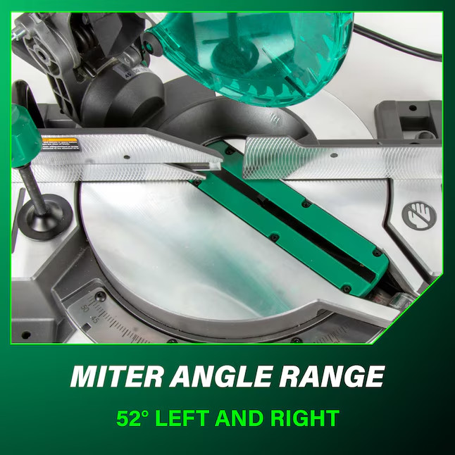 Metabo HPT 10″ 15-Amp Single Bevel Compound Corded Miter Saw C10FCG2 – NEW