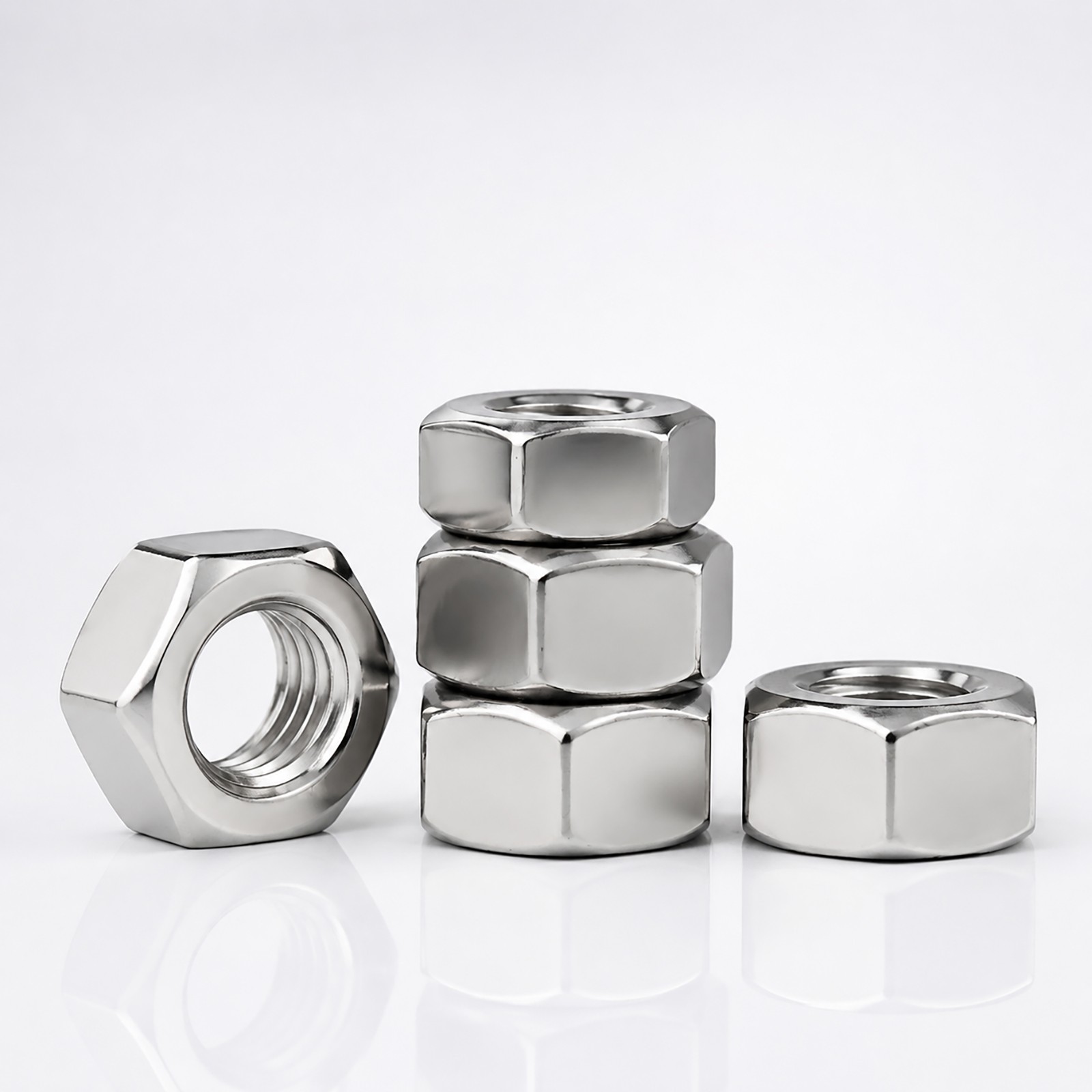 Metric Hex Nuts Stainless Steel 18-8 DIN 934 M2 M2.5 M3 M3.5 M4 M5 M6 M8 M10 M12