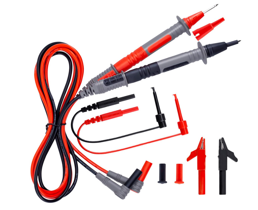 Kit de cables de prueba de silicona suave para electricistas CAT III 1000V y CAT