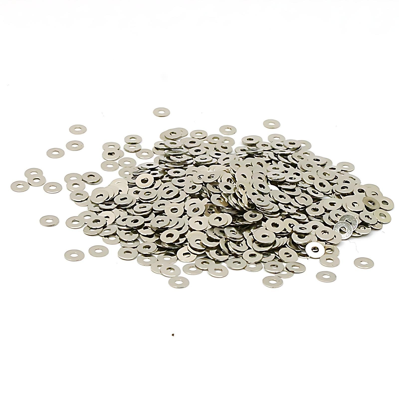 Micro Flat Shim Washer M1.1/1.2/1.4/1.5 /1.6/1.7 Nickel/Black Zinc Gasket Washer