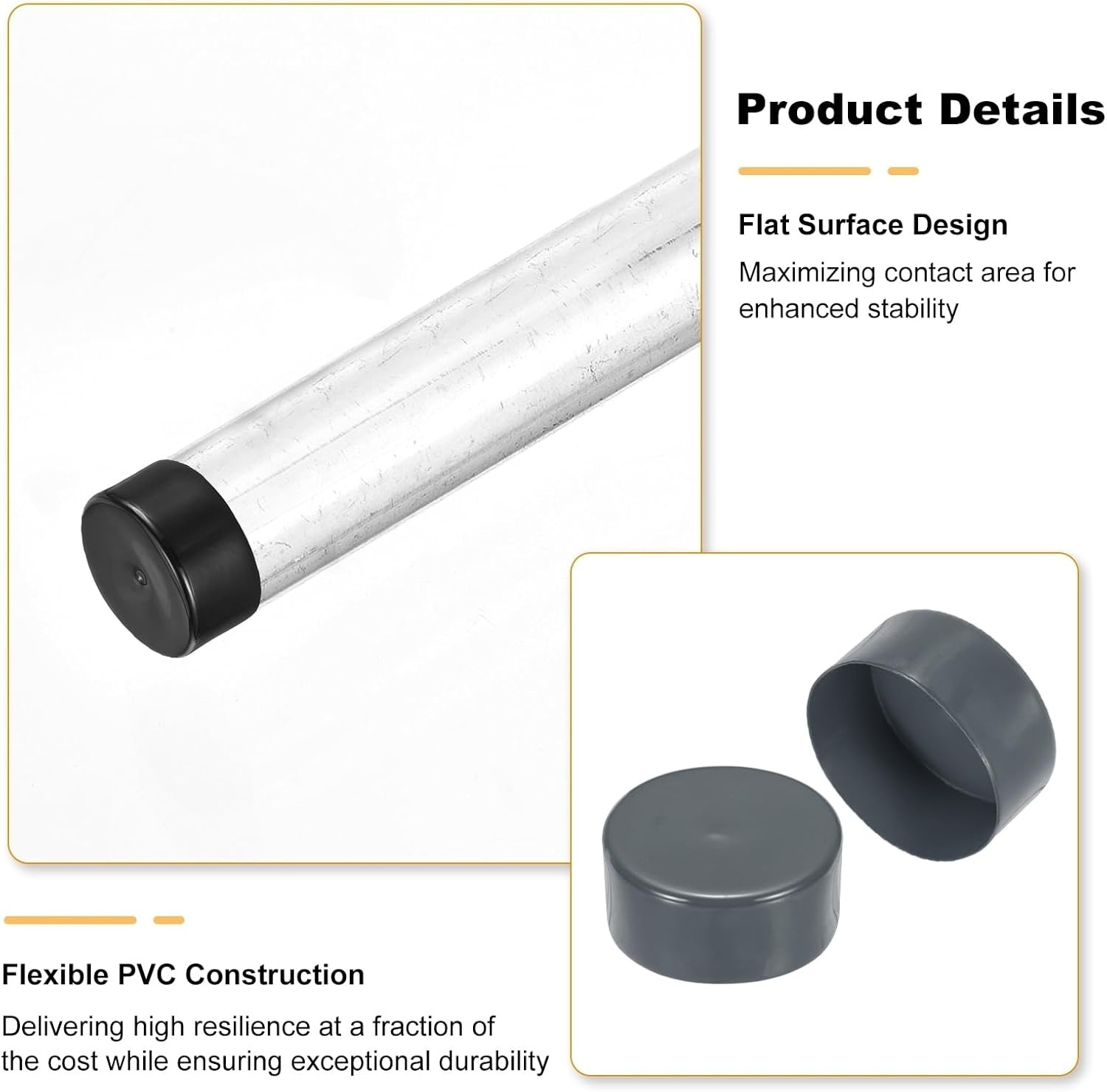 125Mm (4 15/16″) ID Rubber End Caps, round Vinyl Plug Insert Plastic End Caps fo